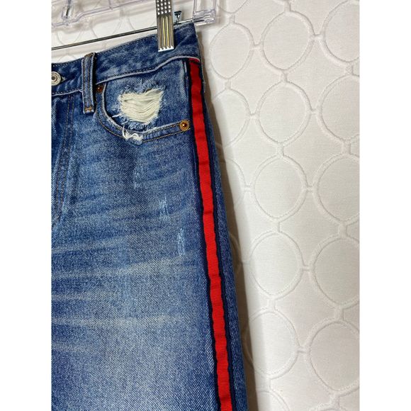 Abercrombie Zoe Vintage A-line Denim Mini Skirt - Picture 3 of 5